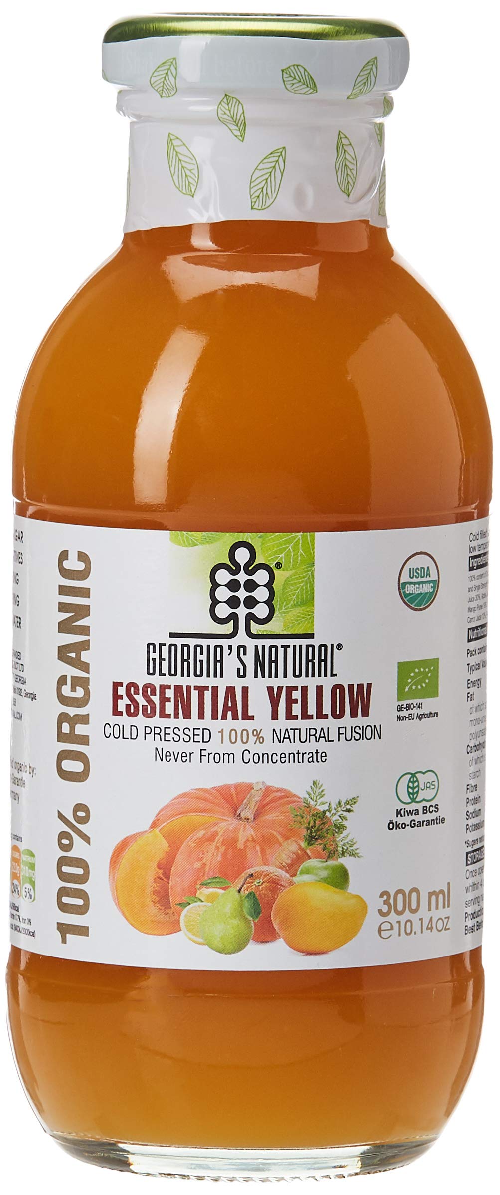 Georgia's Natural 100% Organic Cold Pressed Essential Yellow Juice, 300 ml