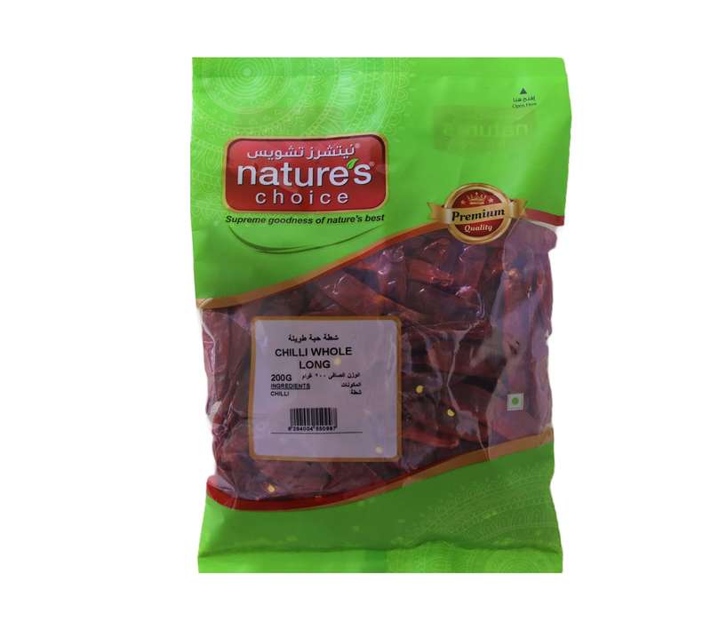 Natures Choice Chili Long Whole Beans - 200 gm