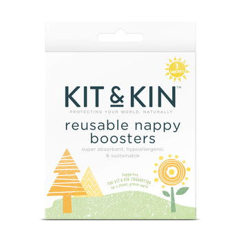 100% Plant-Based Nappy Boosters - Sustainable, Hypoallergenic Booster Pads for Reusable Nappies (Pack of 3)