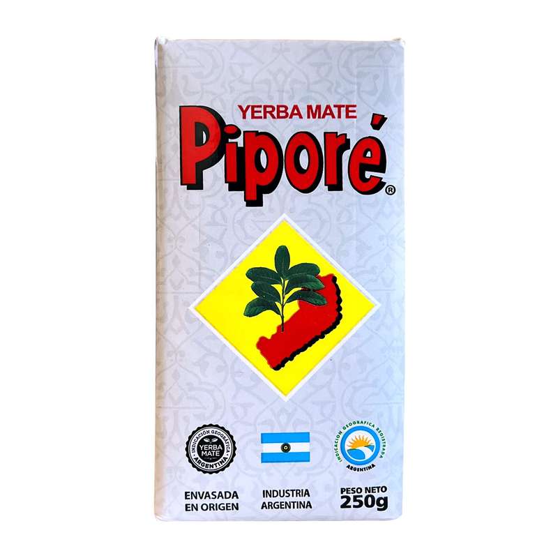 Pipore Yerba Mate White Packet Despalada Organic Original Hot and Cold Tea Gluten Free Gives Energy Improves Strength Immune System Unique Flavour (250 Grams)