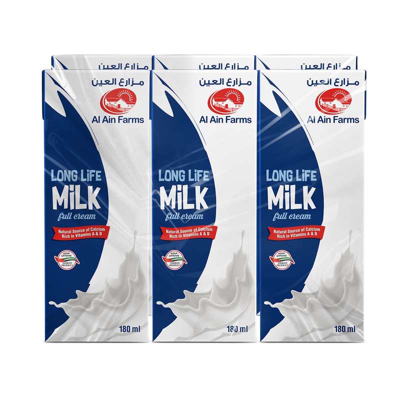 Al Ain Farms UHT Full Cream 180ml x 6