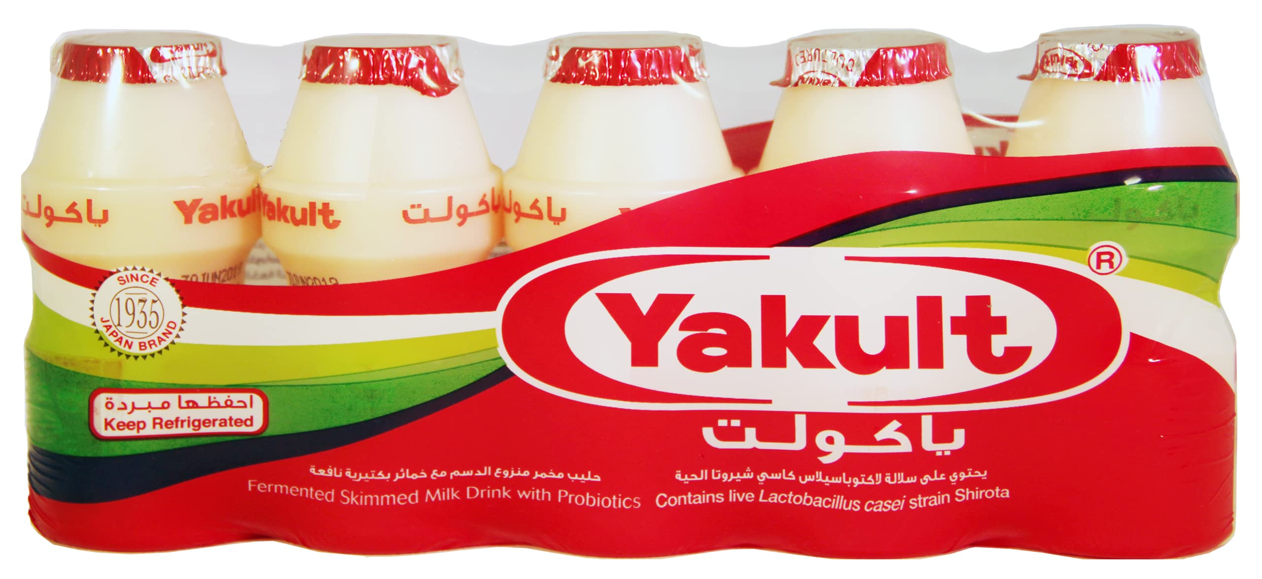 Yakult Pack of 5 Yakult Non-Fat Probiotic Drink 80 ml
