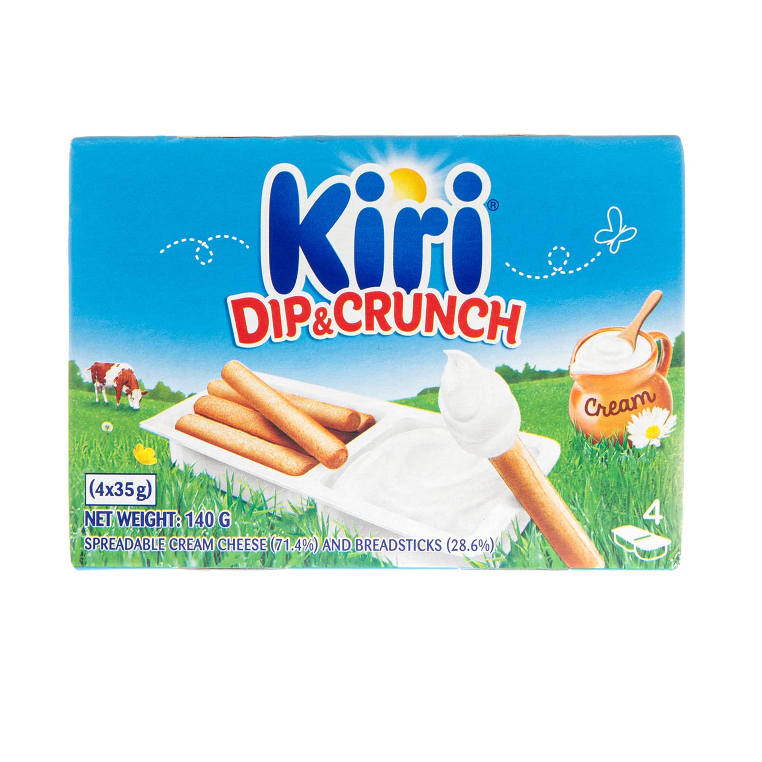 Kiri Dip & Crunch Cream Cheese and Breadstick Snack 4 Pieces 140g