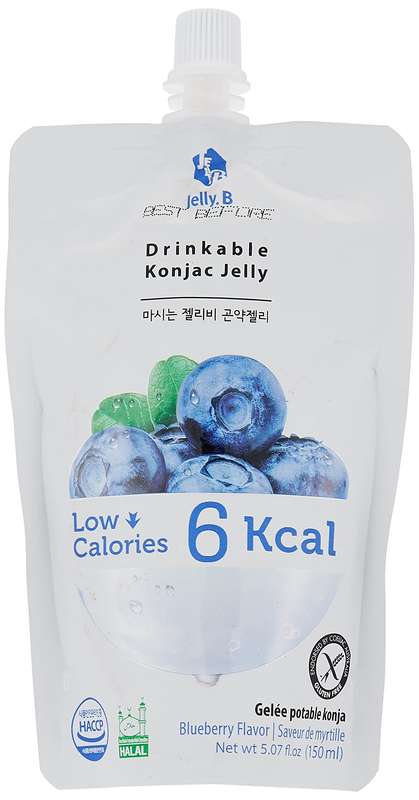 Jelly. B Drinkable Konjac Jelly , Blueberry Flavor, 150 ml