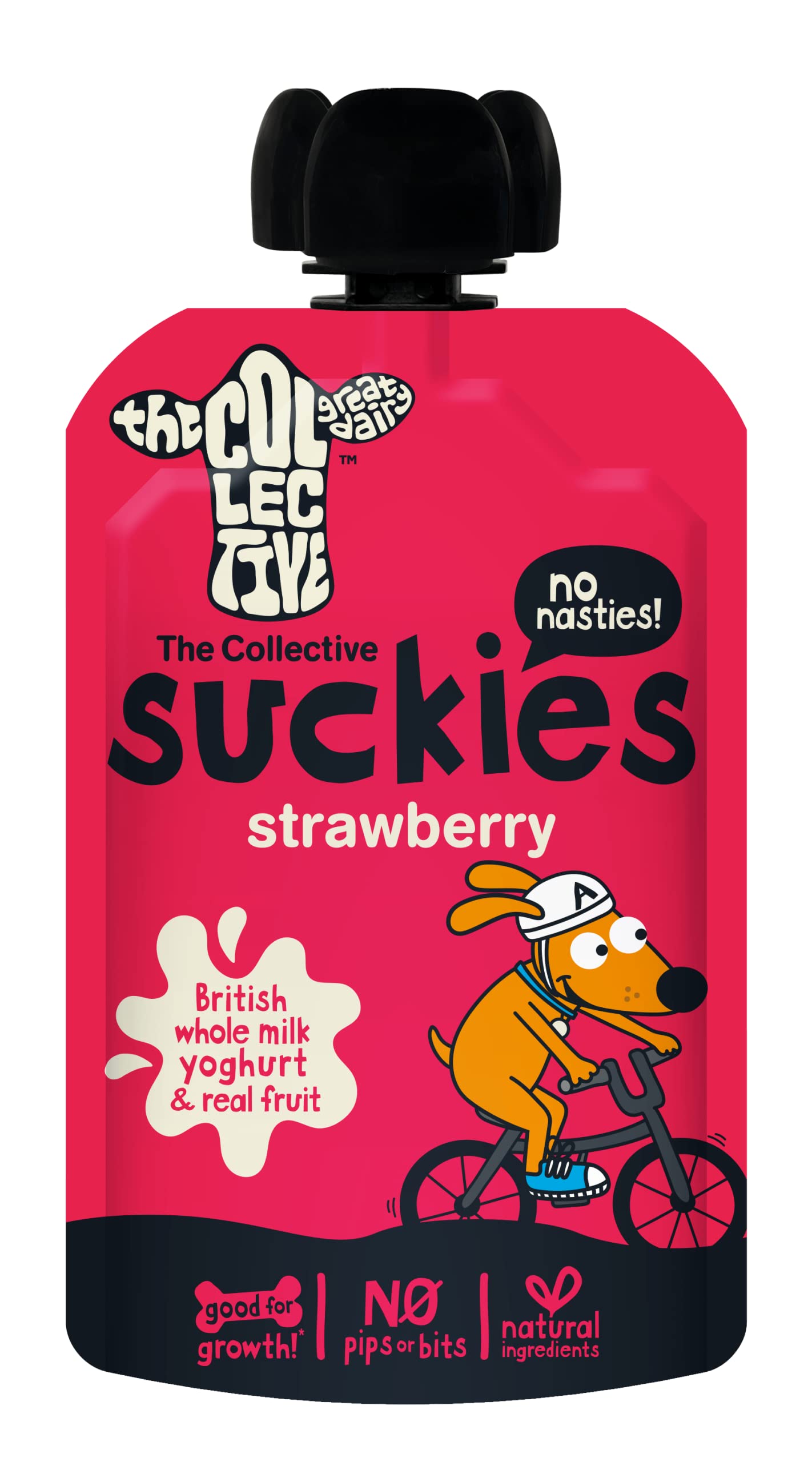 The Collective Great Dairy Suckies Strawberry Kids Yoghurt Pouch 90g
