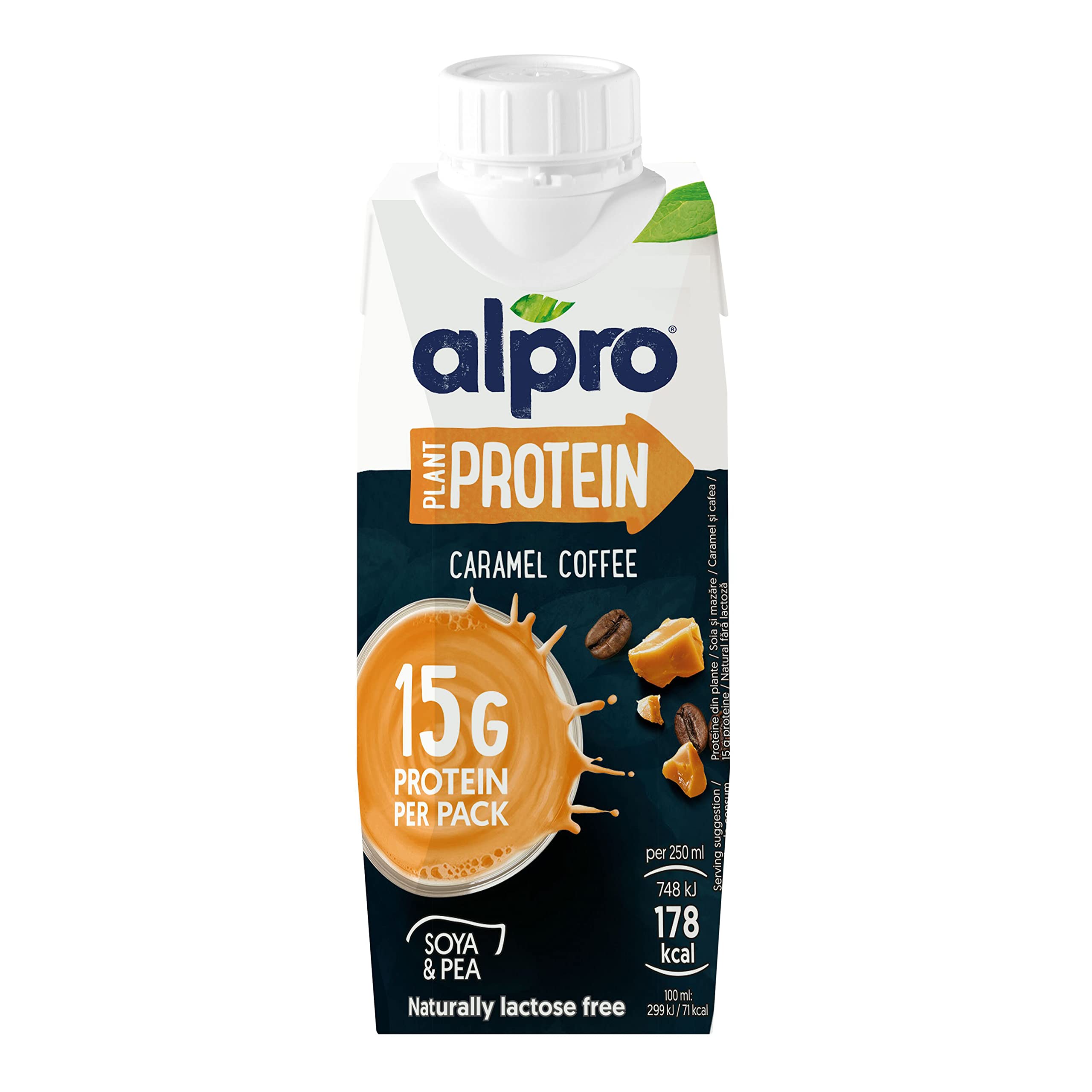 Alpro Soya High in Proteins Coffee Caramel Drink - 250ml