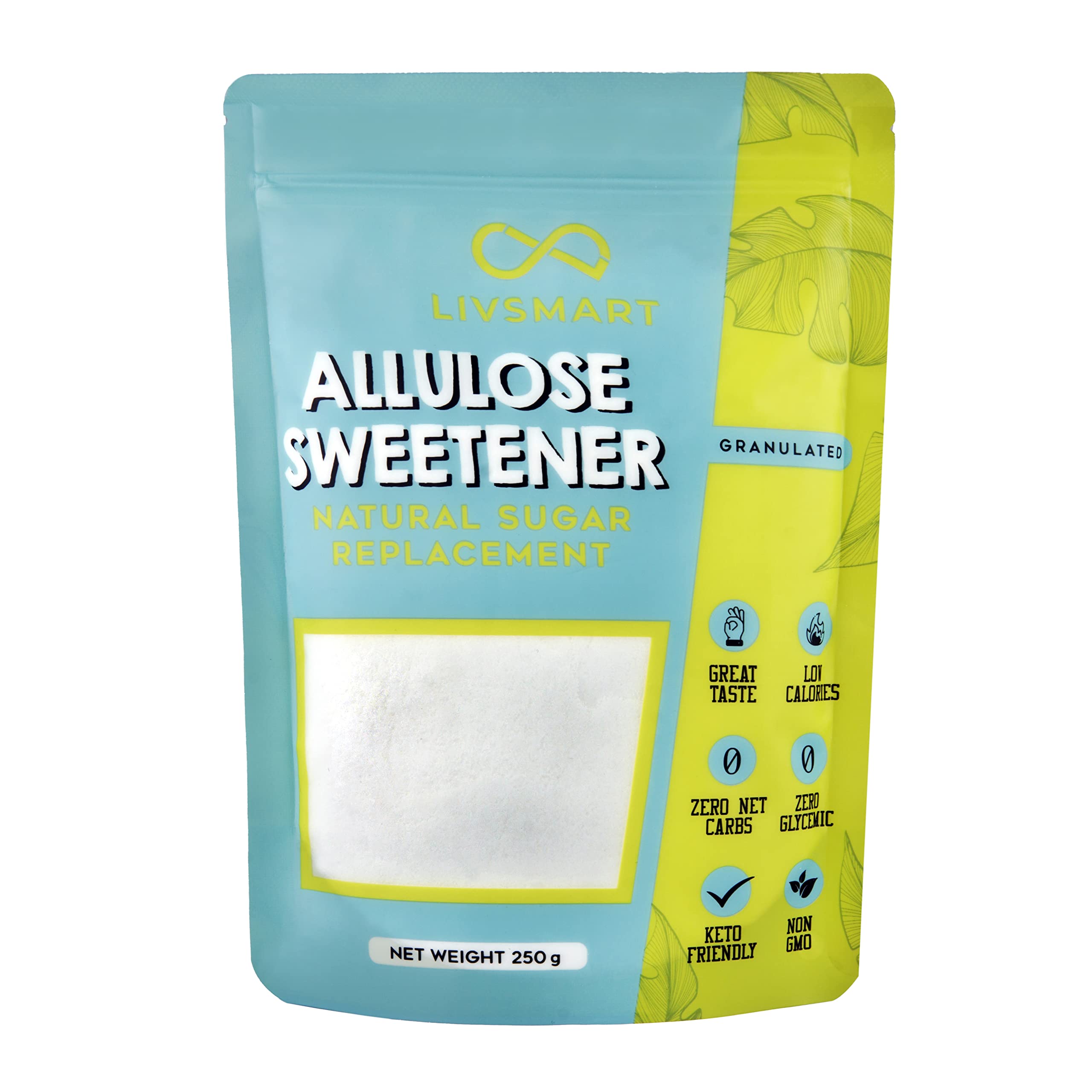 Livsmart Allulose Sugar-Free Sweetener (Keto, Zero Net Carbs, Non GMO)