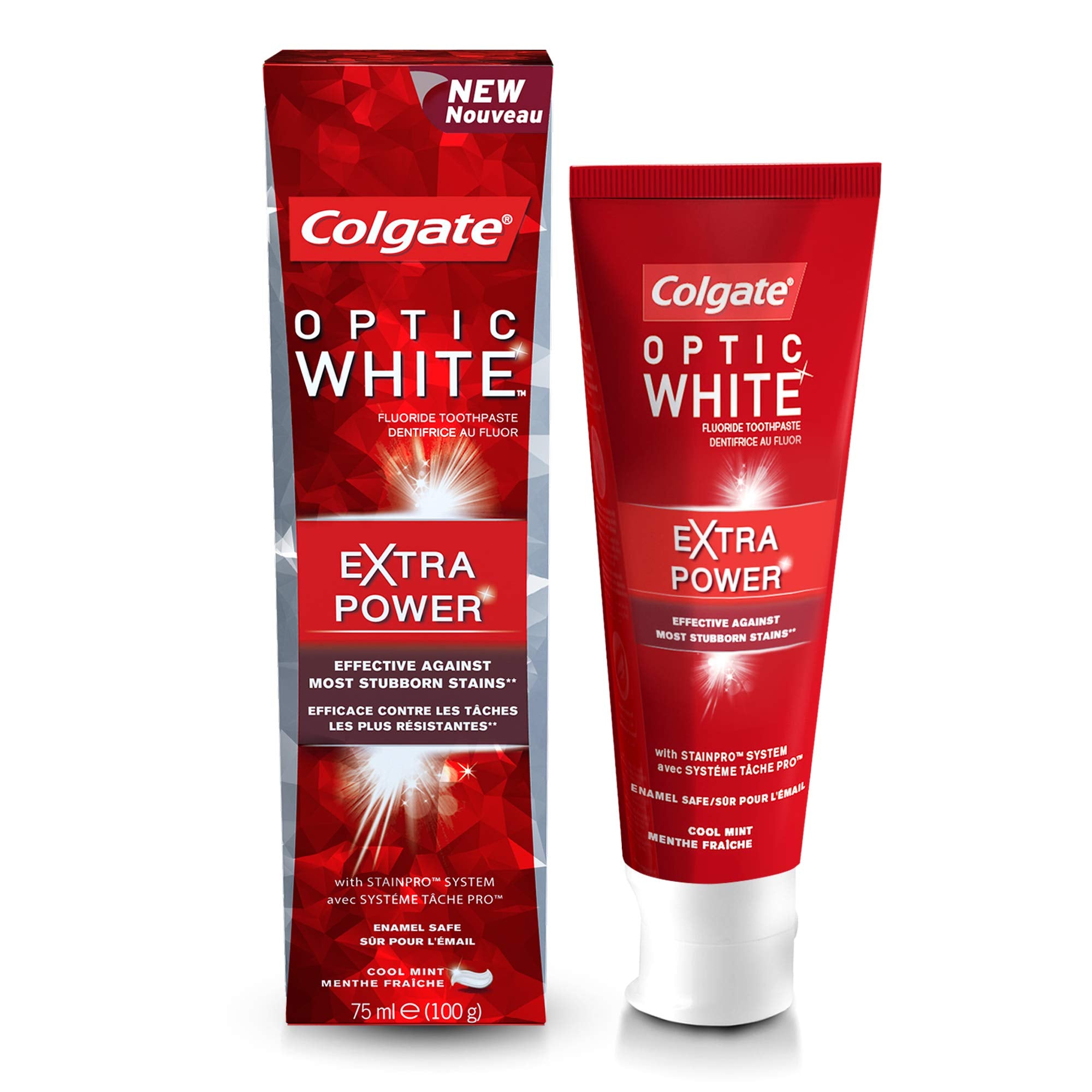Colgate Optic White Extra Power Whitening Toothpaste, 75ml