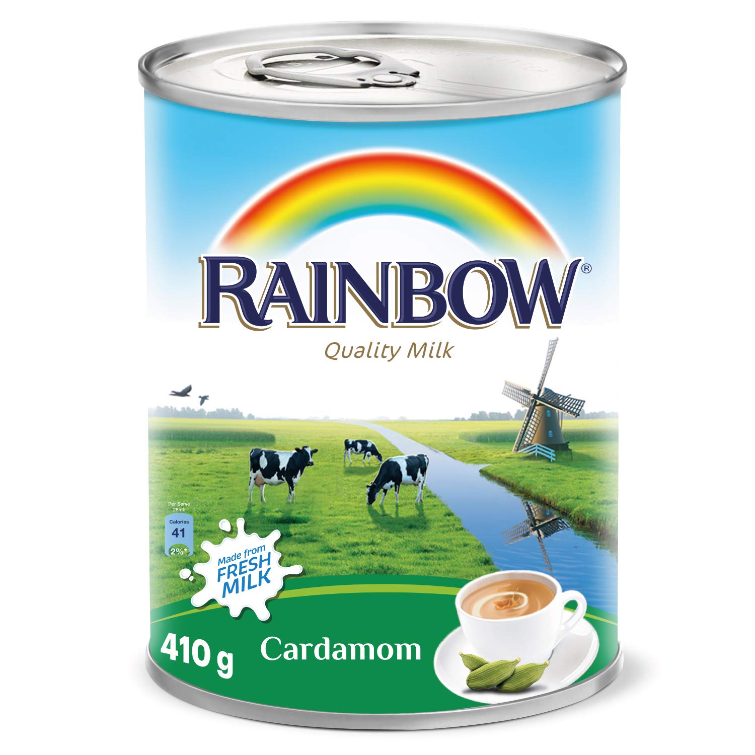 Rainbow Cardamom Evaporated Milk With Vitamin D, 410 gm