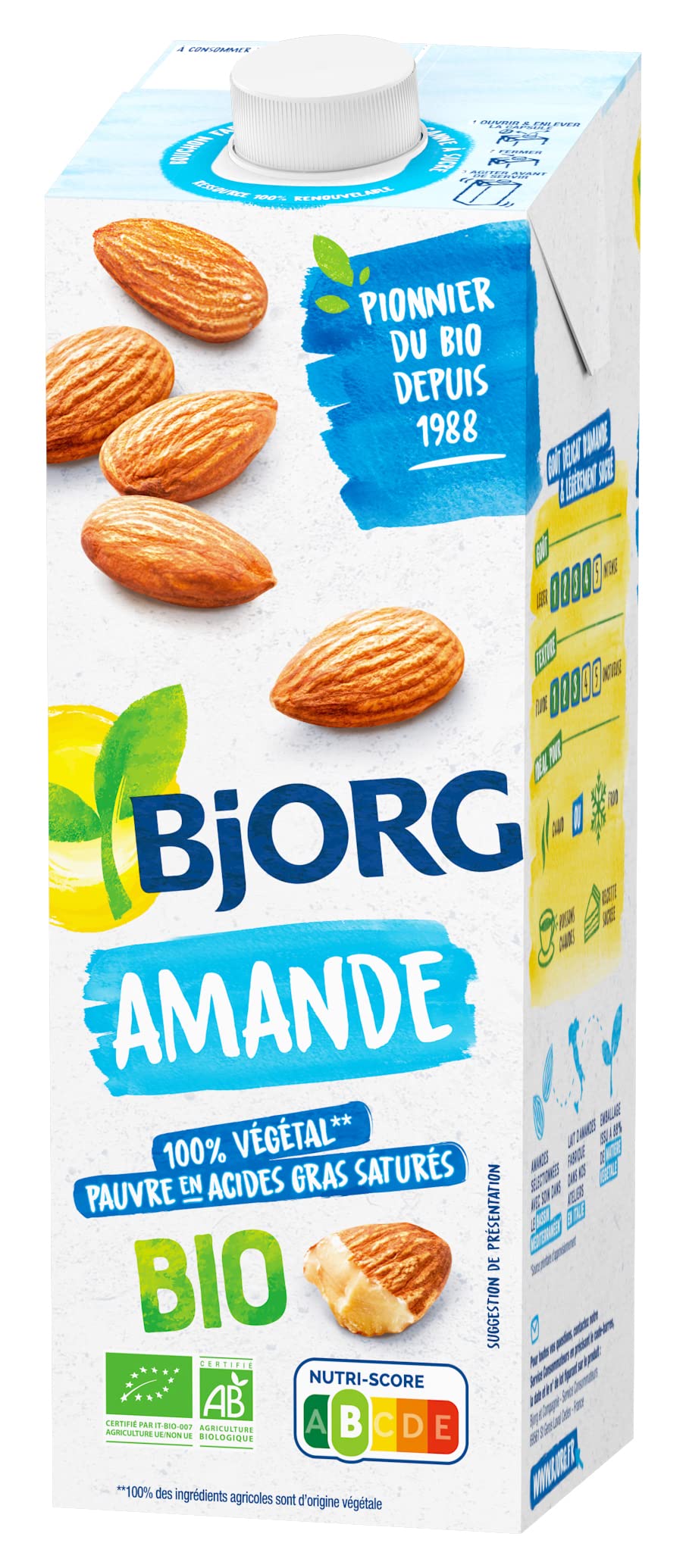 Bjorg Almond Calcium Edge Milk, 1 litre