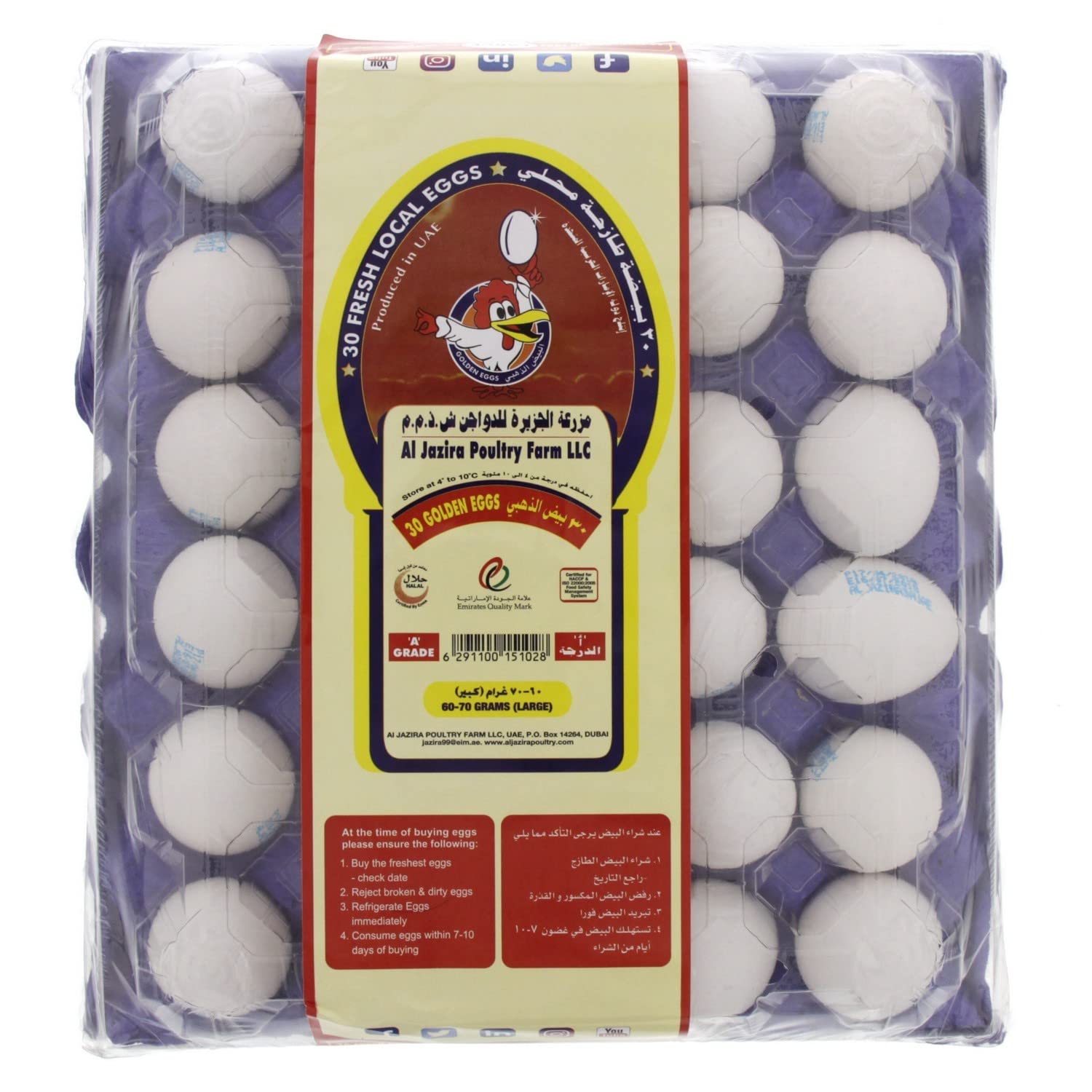Golden Egg White/Brown Eggs Large 30pcs