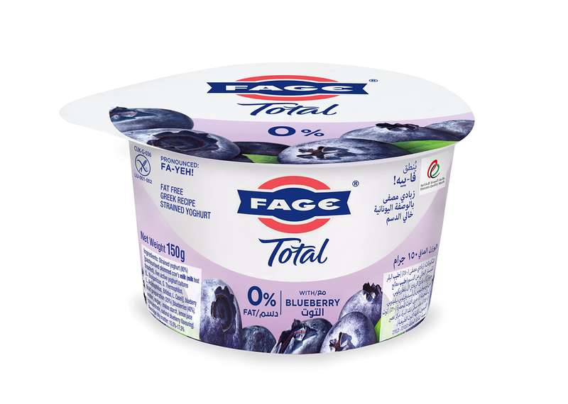 Fage Total 0% Fat Yogurt With Blueberry 150 g/Tub