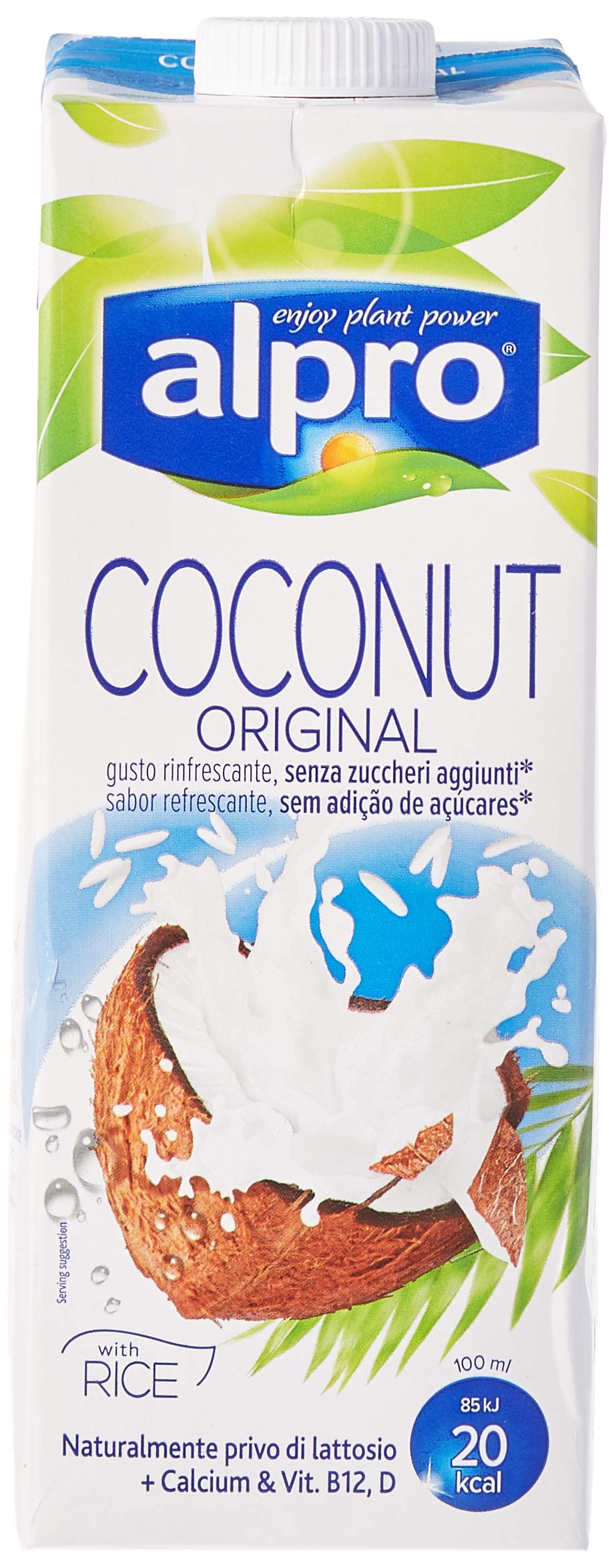 Alpro 100% Coconut Drink, Vegan, Gluten & Milk Free, Vegan Friendly, Natural Lactose Free, 1 Liter