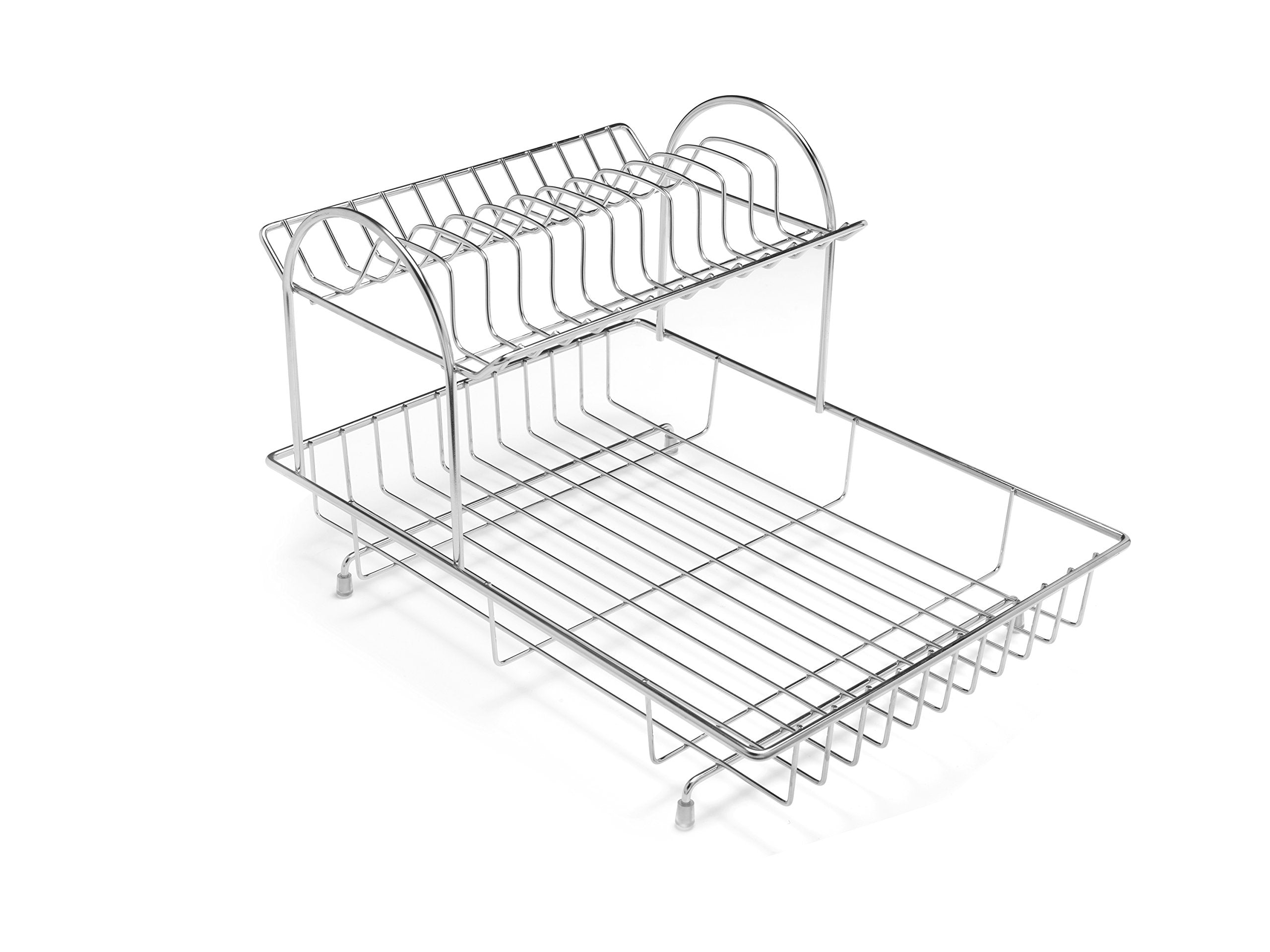 Addis 2-Tier Drainer Dish Draining Rack, Stainless Steel, 4-Piece