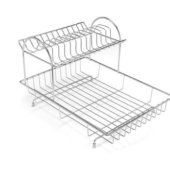 Addis 2-Tier Drainer Dish Draining Rack, Stainless Steel, 4-Piece