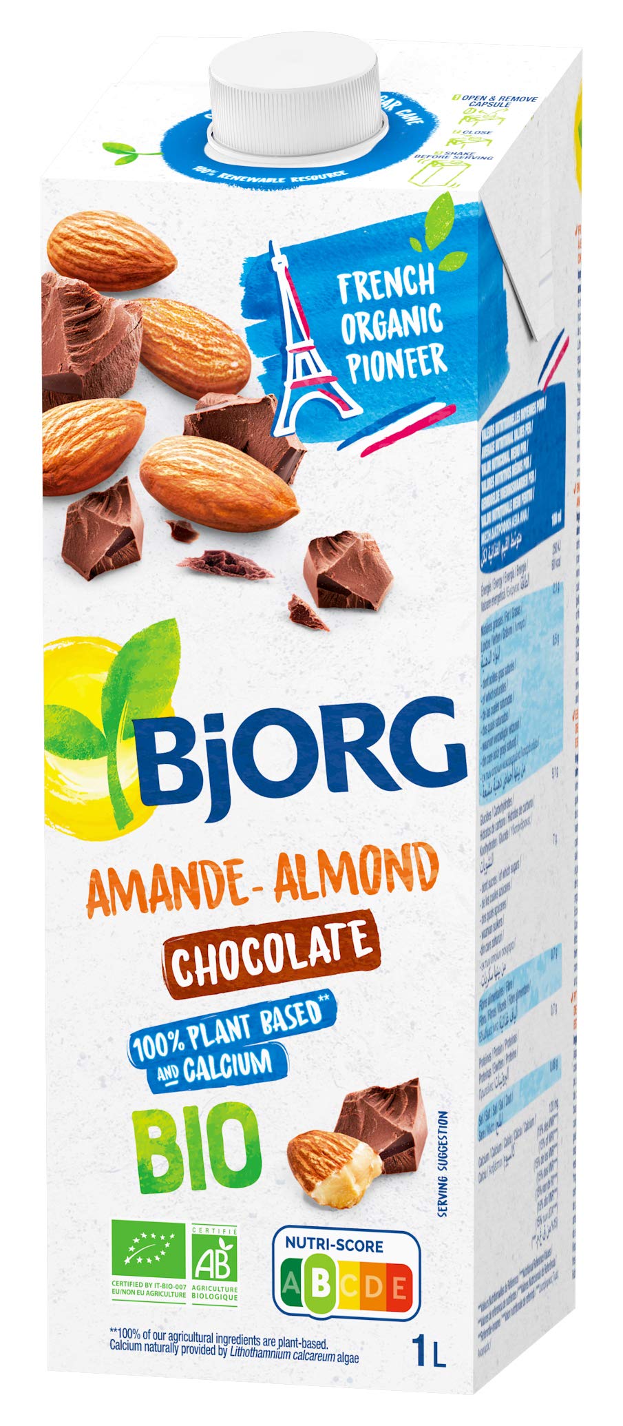 Bjorg Chocolate Almond Milk, 1 Litre