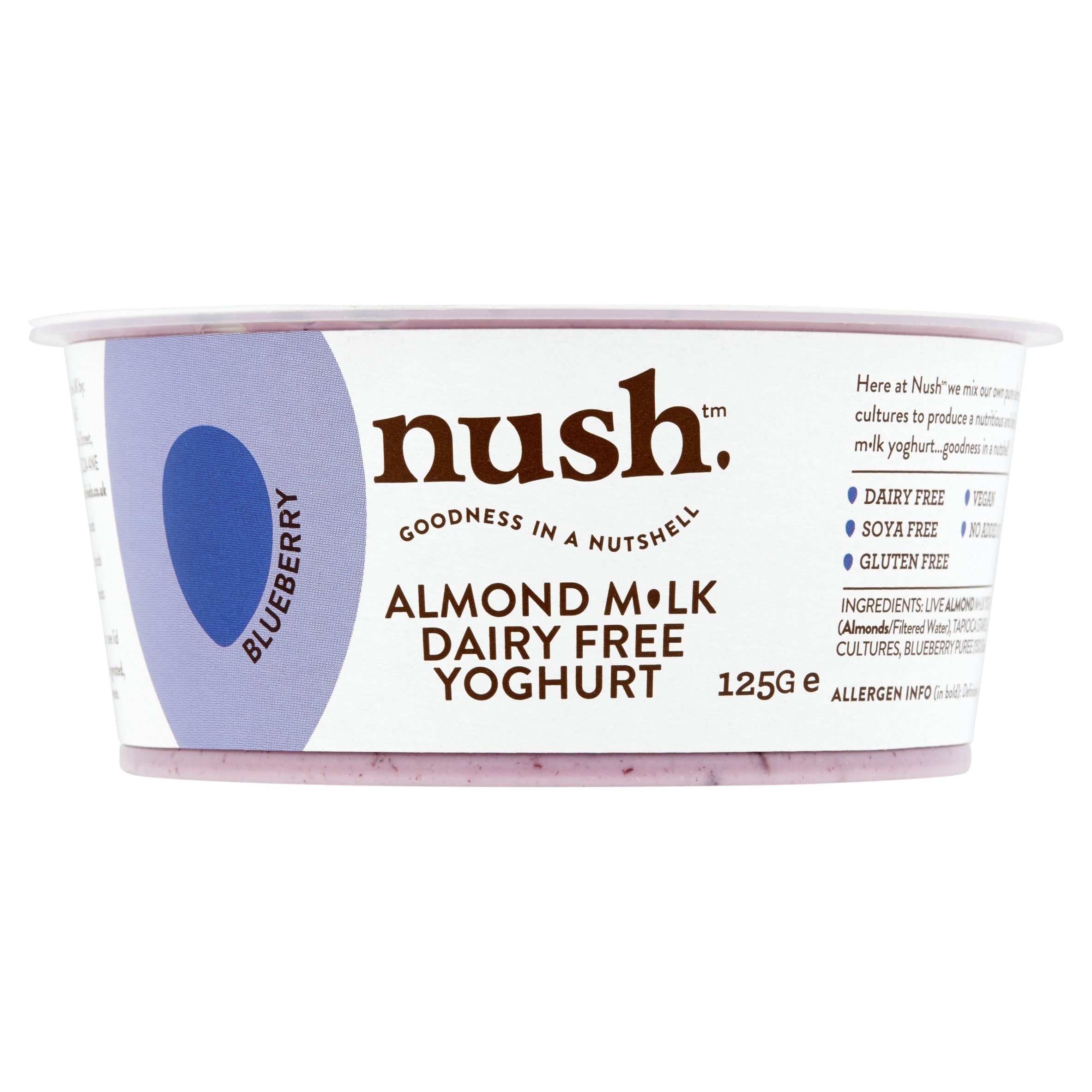 Nush Foods Blueberry Almond Milk Yogurt, 125 g