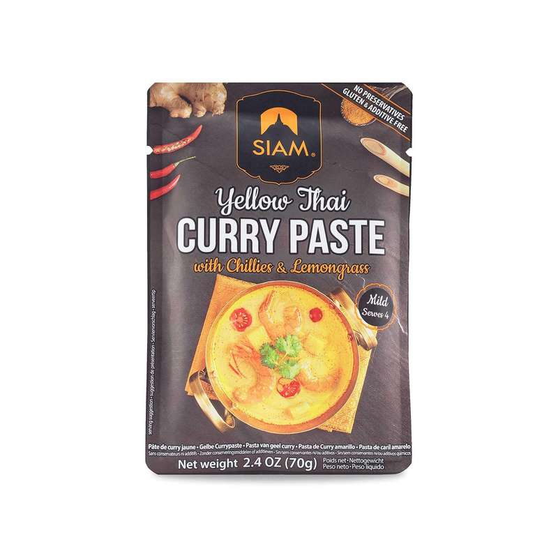 DE SIAM Yellow Curry Paste, 70 gm