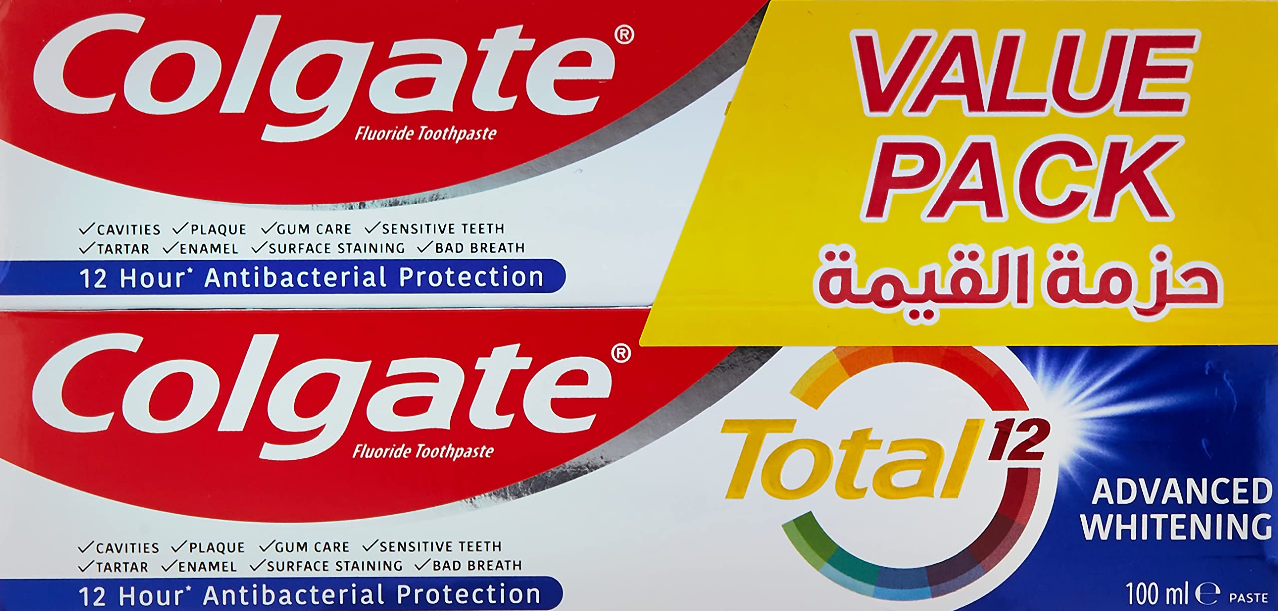 Colgate Total 12 hour protection Advanced Whitening Toothpaste 100ml