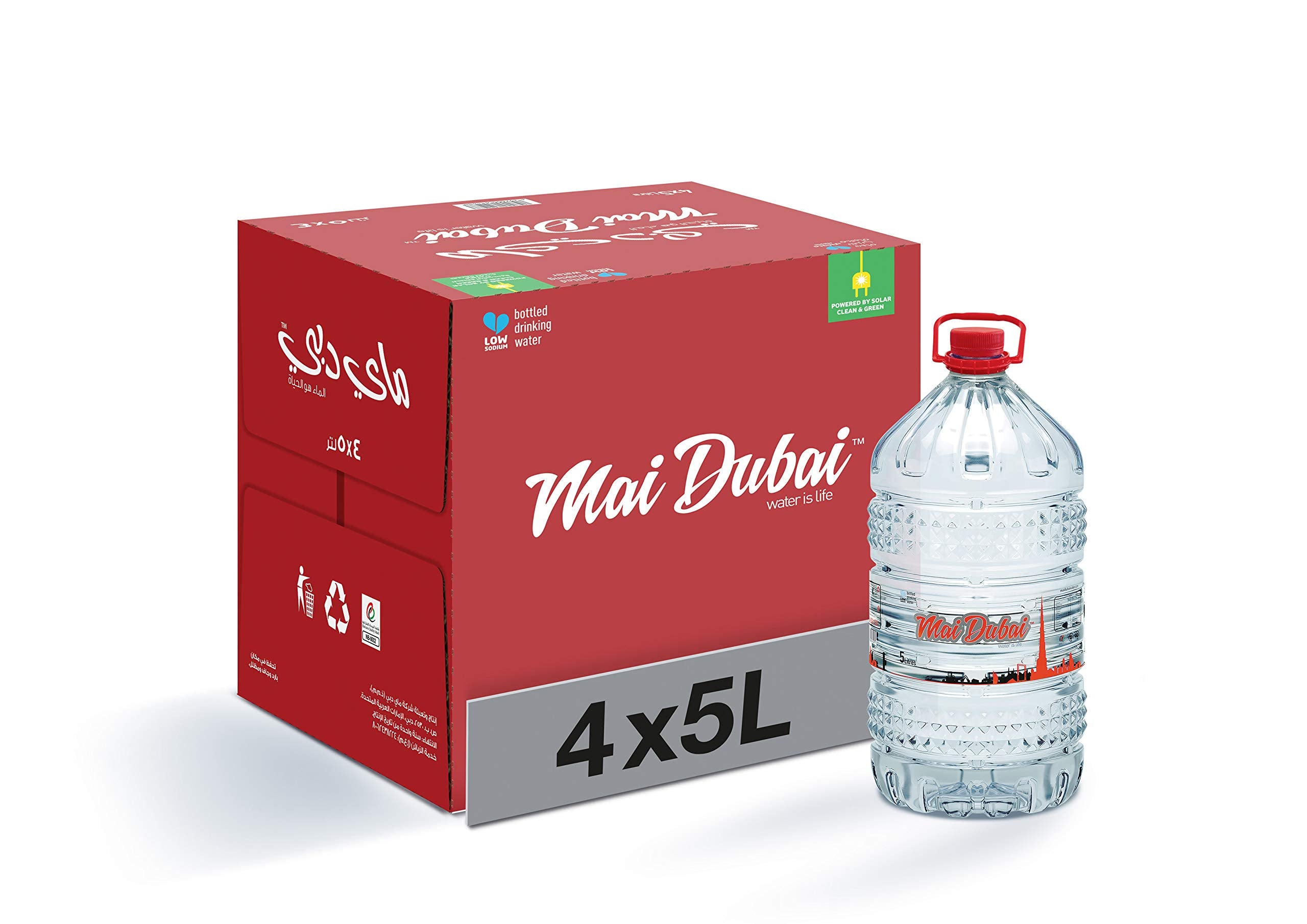 Mai Dubai Bottled Water, 4 X 5 Litre