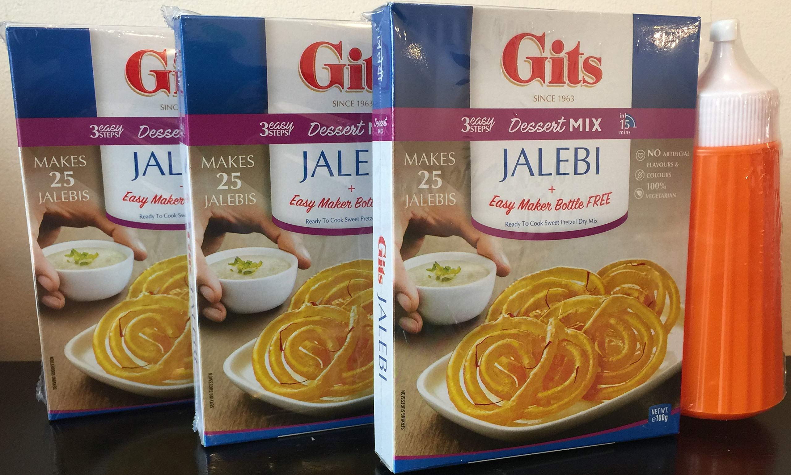 Gits Jalebi 100gm (Pack of 3) - Free Maker Bottles with Each Pack