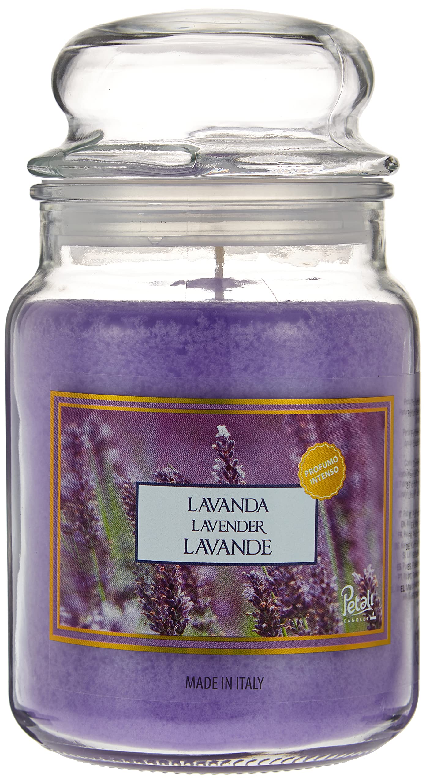 Aladino Large Jar Lavender Scented Candle 100 Hours Glass Jar