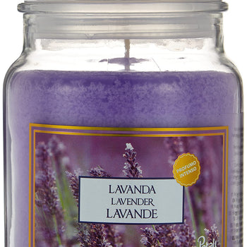 Aladino Large Jar Lavender Scented Candle 100 Hours Glass Jar