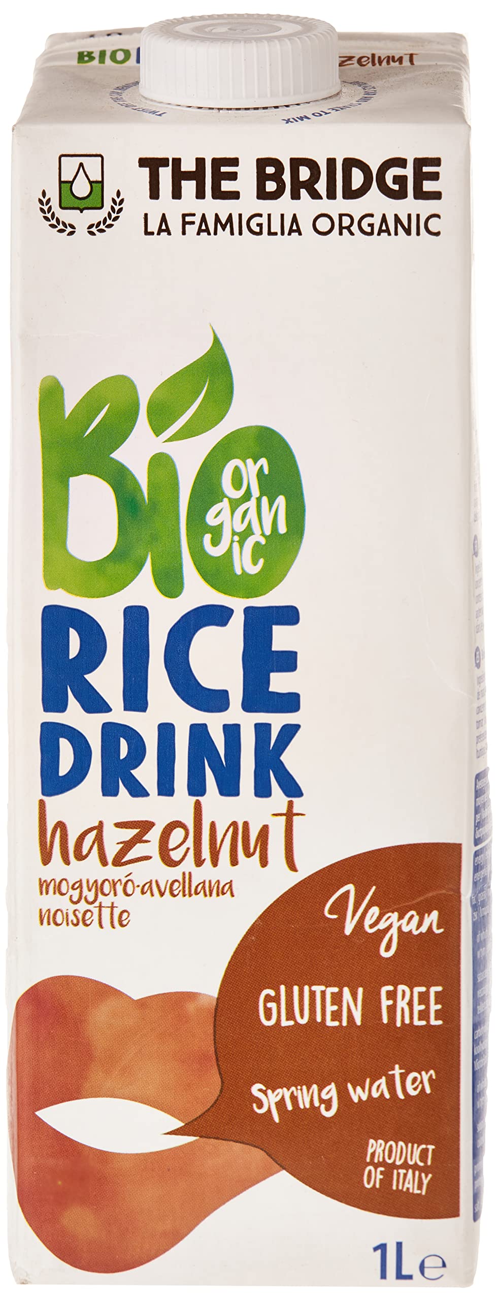 THE BRIDGE Bio Organic Rice Hazelnut Drink, 1 Litre