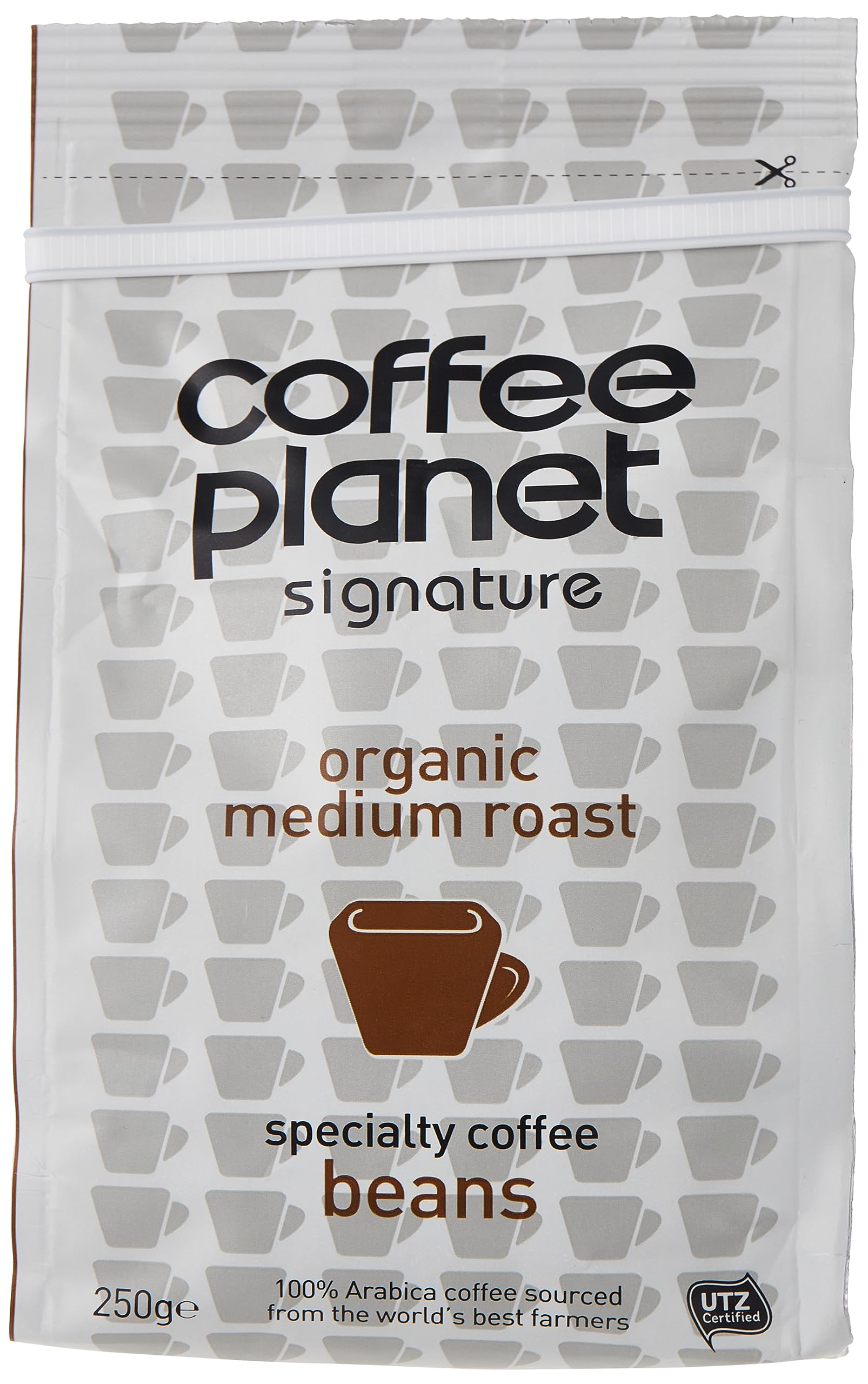 Coffee Planet Organic Whole Beans Caffeinated Traditional - 250G
