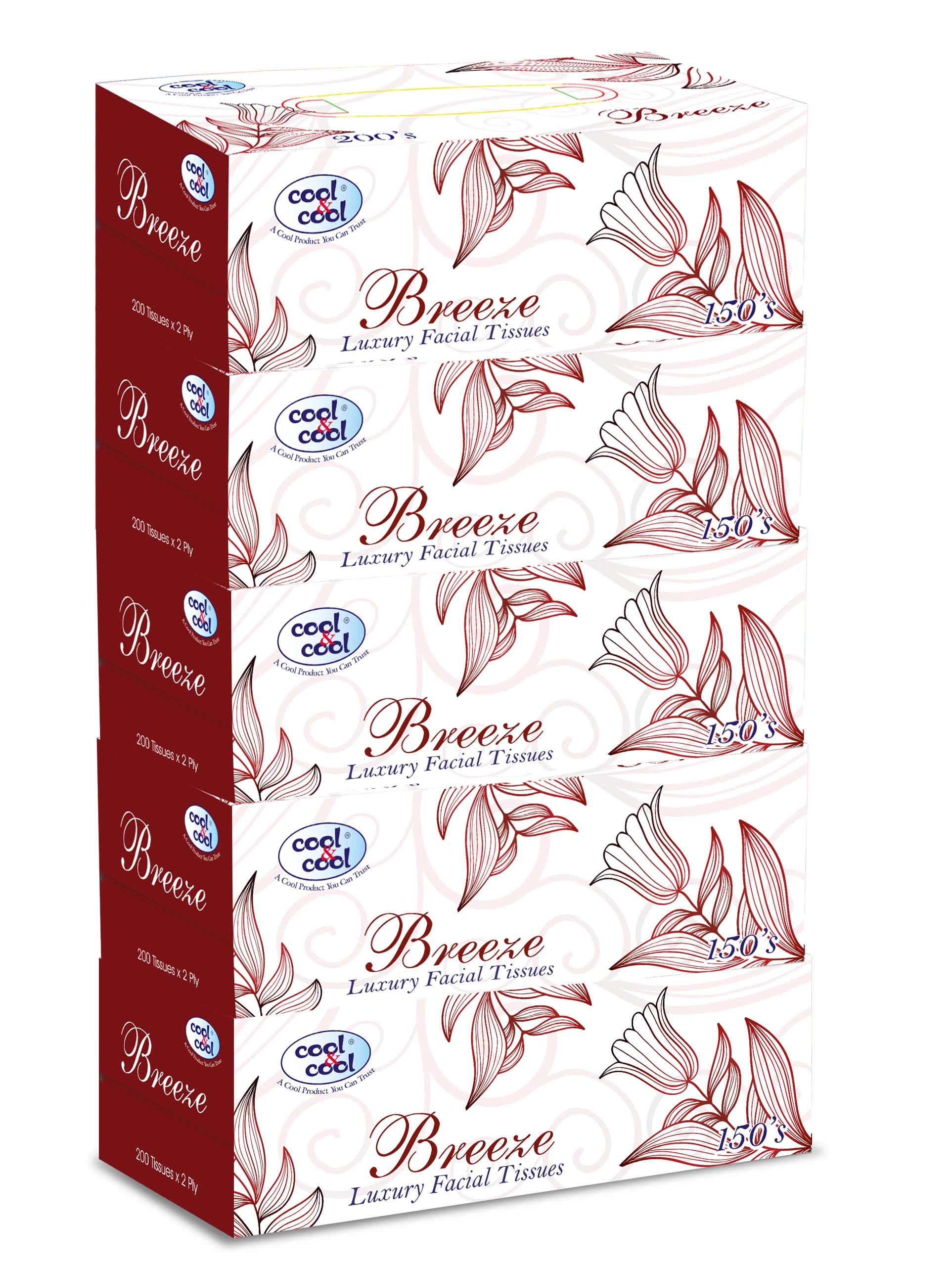 Cool & Cool Breeze Facial Tissues 150's