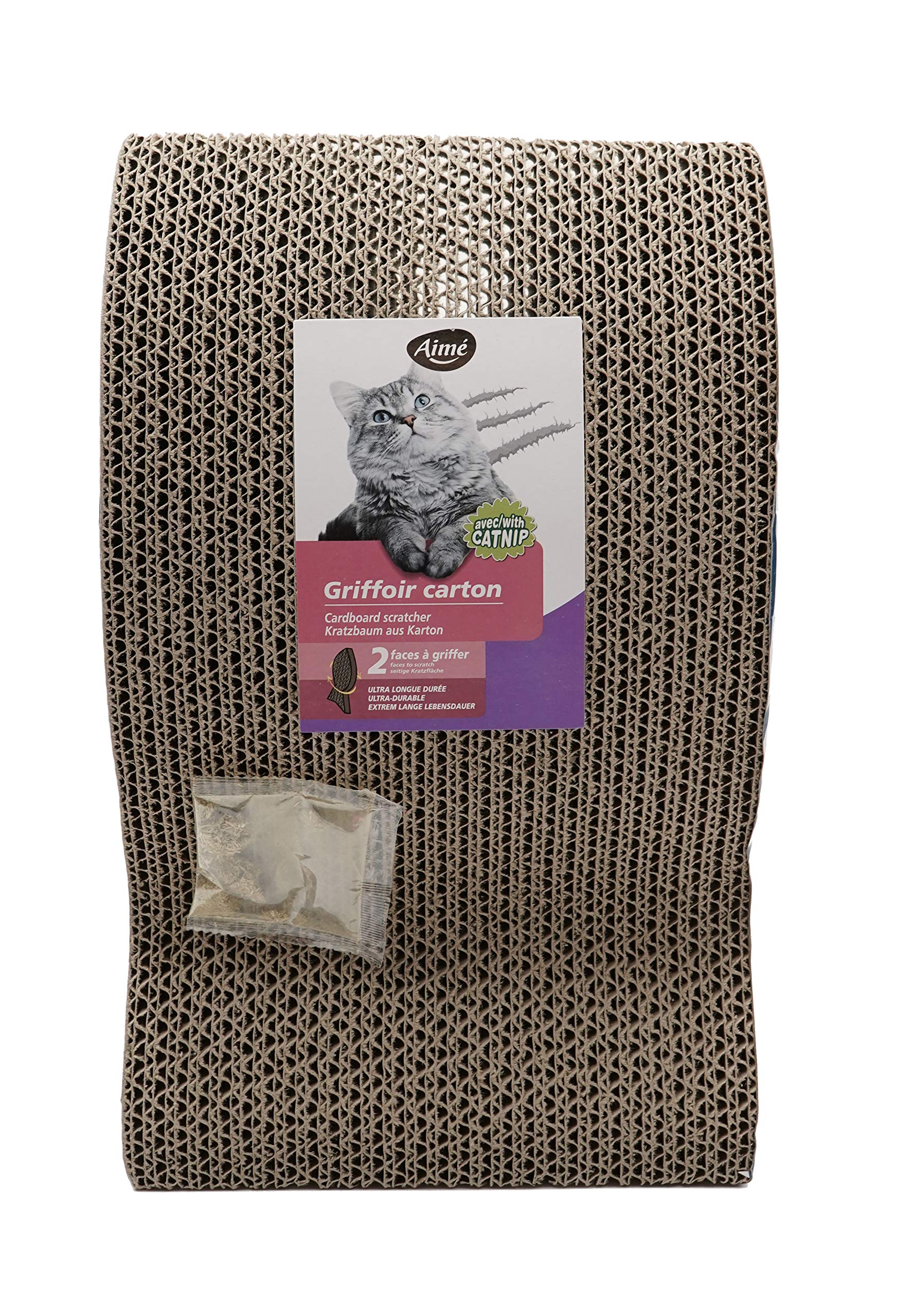 AIME CARDBOARD SCRATCHING POST FISH 35X21X11CM