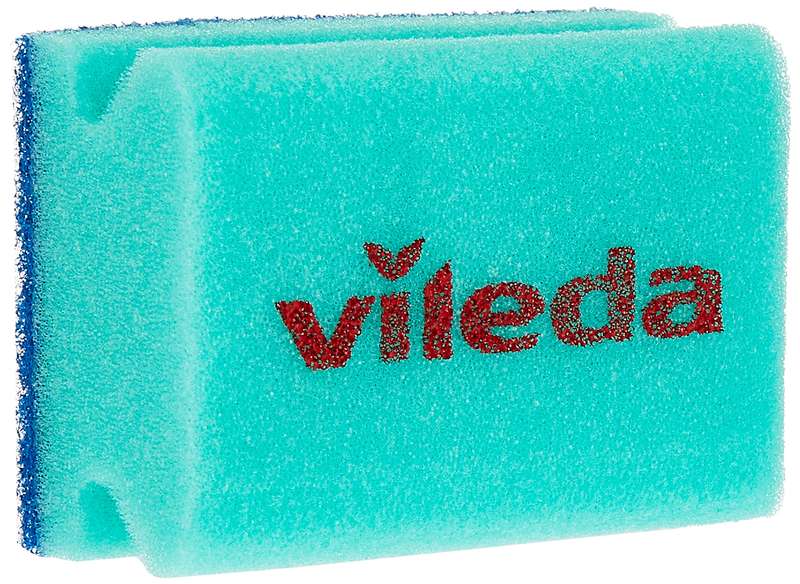 Vileda Glitzi Dishes Scourer Sponge 2Pcs, Soft Cleaning, Durable, User-Friendly - Green & Blue (2 Pcs Per Pack)