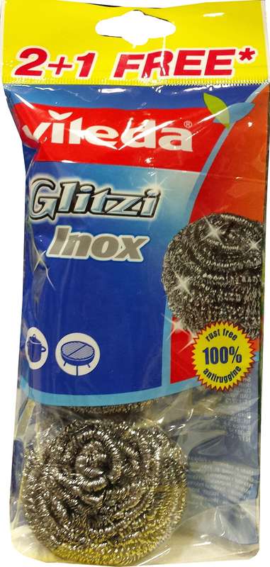 20 x VILEDA Stainless Steel Mesh Spiral 2 Pieces
